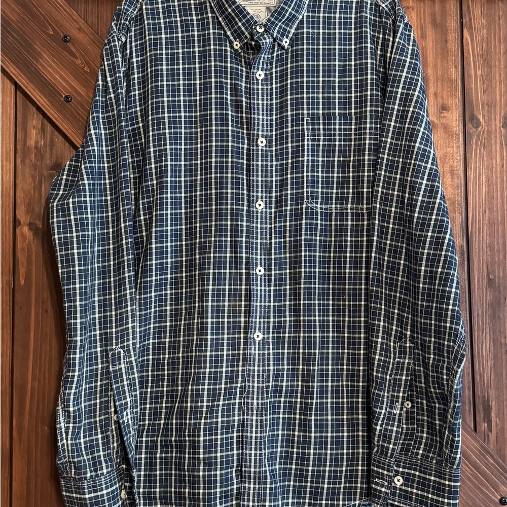 American Rag Blue and White Casual Button Down Shirt